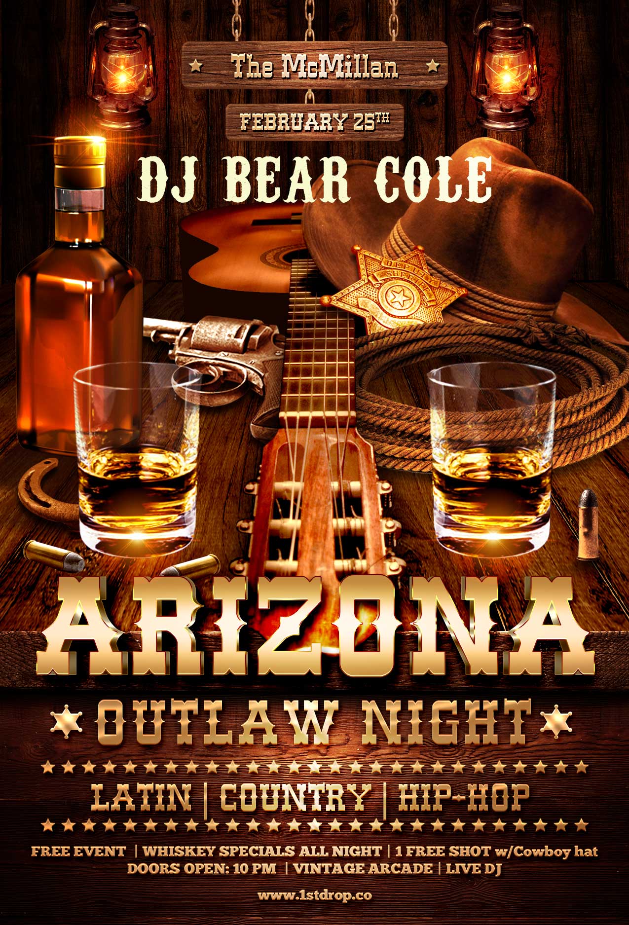 Arizona Outlaw Night flyer