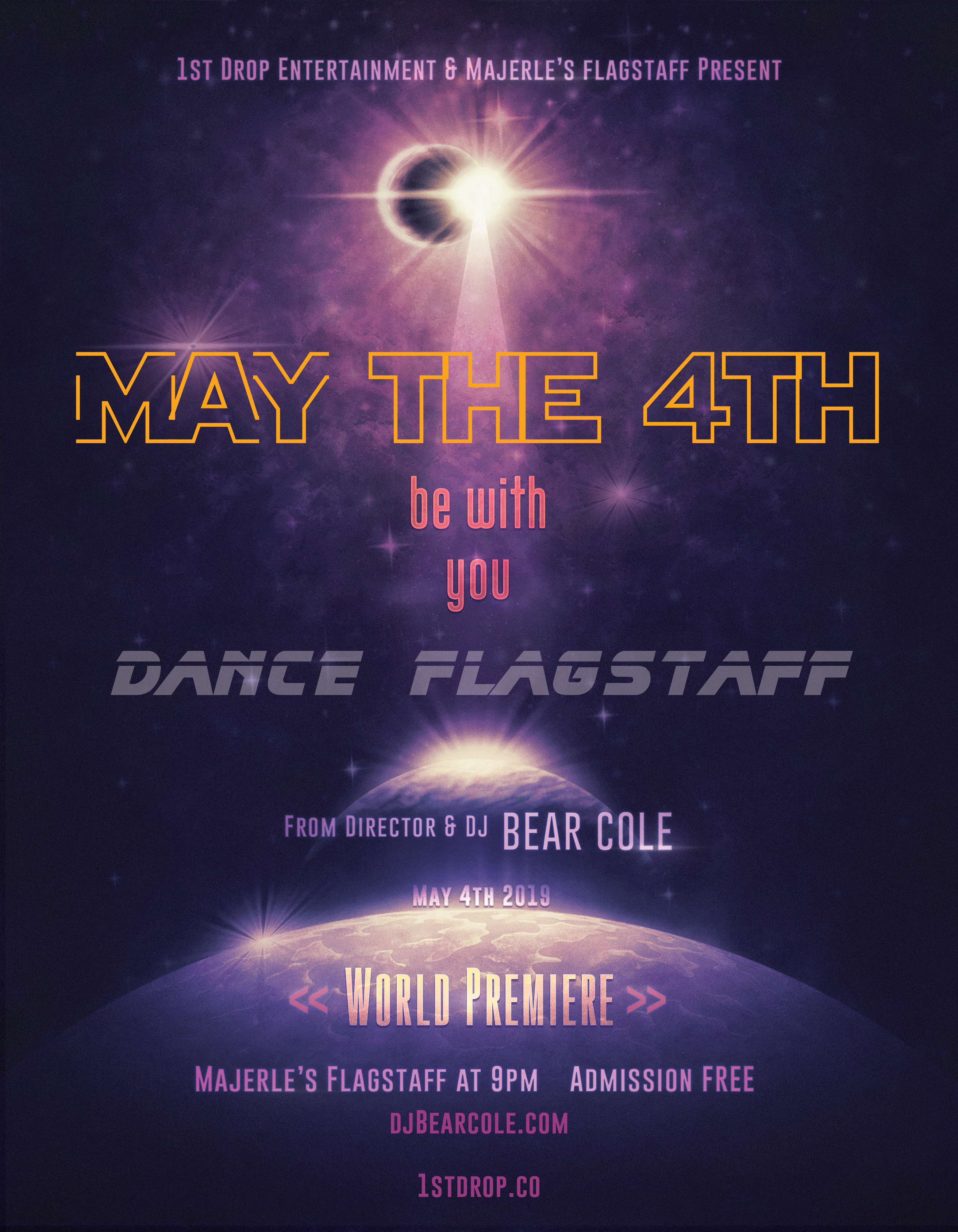May the Fourth dance party flyer