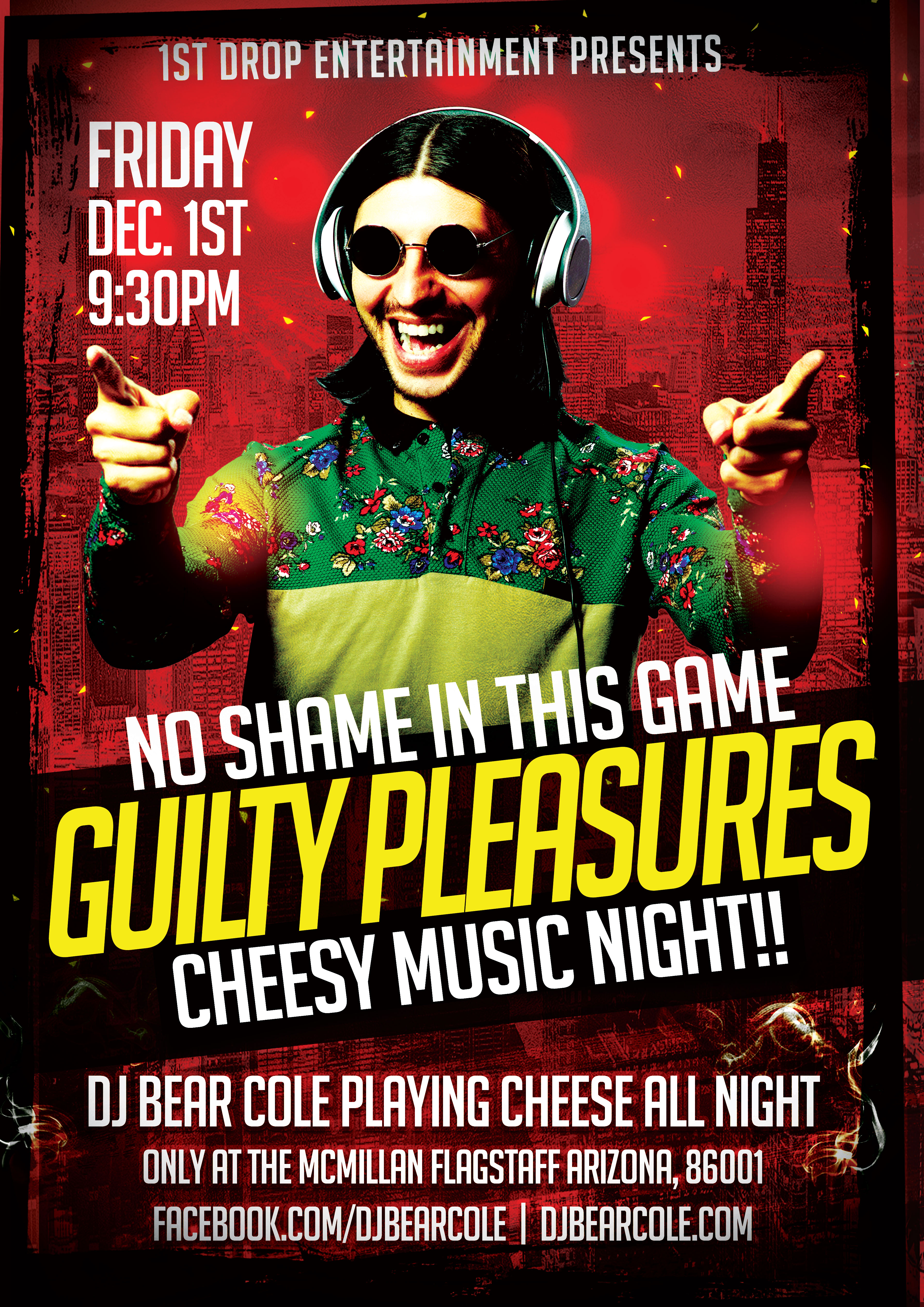 Guilty Pleasures Cheesy Music Night with DJ Bear Cole