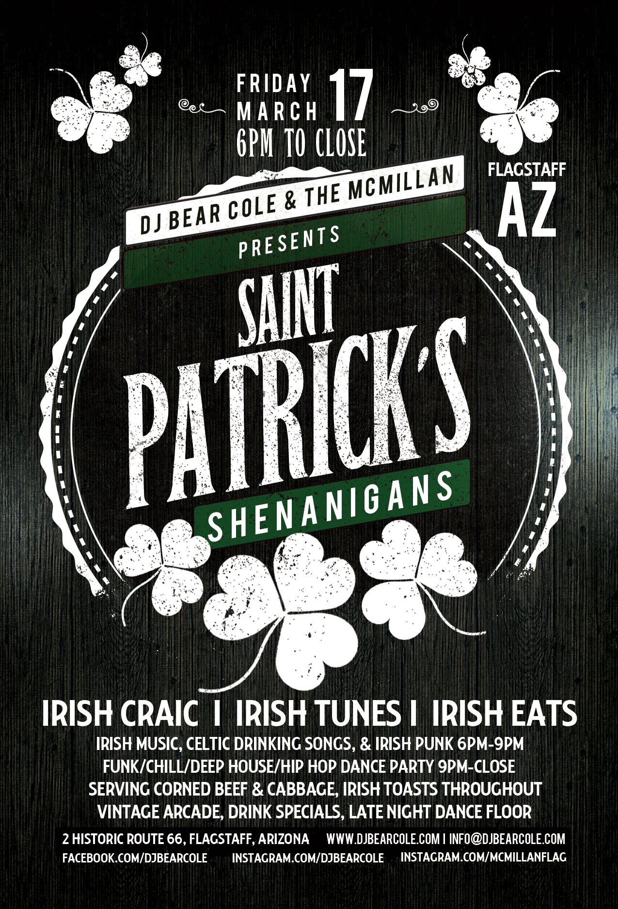 Saint Patrick's Shenanigans with DJ Bear Cole at The McMillan