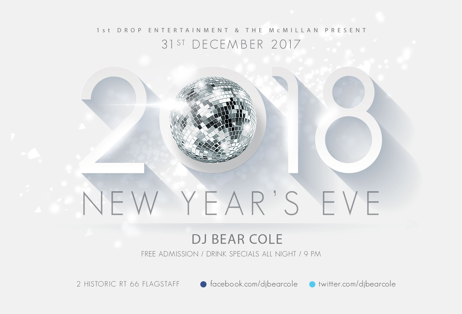 New Year's Eve 2018 Celebration with DJ Bear Cole